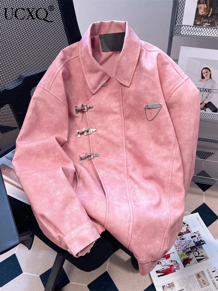 

Женская куртка с длинным рукавом, с металлической пряжкой, большого размера