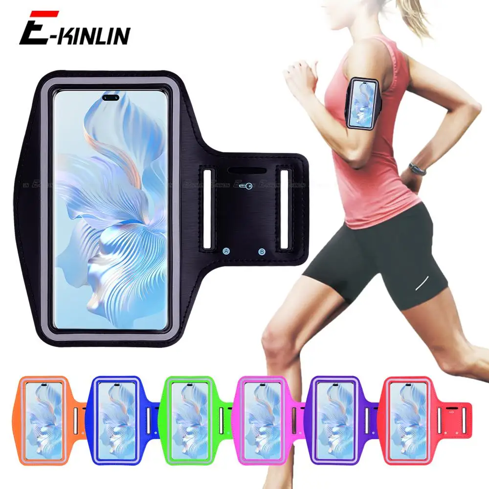 Running Jogging Gym Sports Holder Bag Pouch Cover Arm Band Phone Case Per Huawei Honor 100 80 90 Lite Pro Se 5G