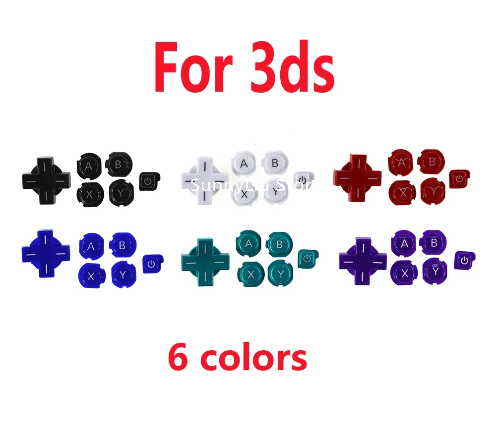 

10sets New ABXY D-pad button set for Nintendo 3ds Direction Cross Buttons Kit for 3DS 6 colors Replacement