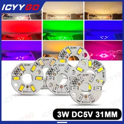 Low Voltage LED Panel Bulb - Warm White with Multicolor Options - 3W(With Line) (Purple 395 - 400NM)