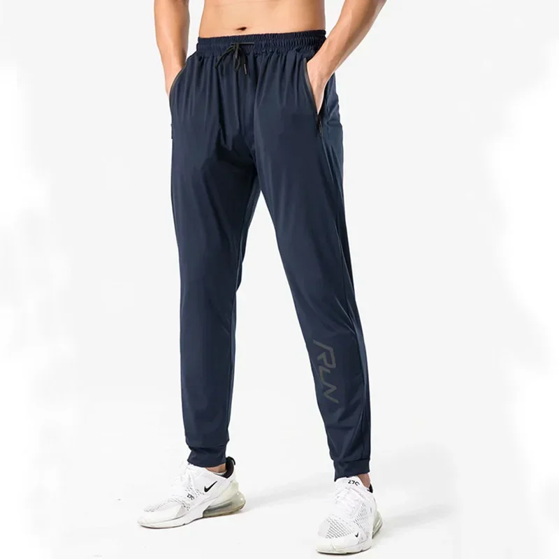 Men Sports Running Pants Zipper Athletic Football Soccer Training Elasticity Legging Jogging Gym Trousers 4