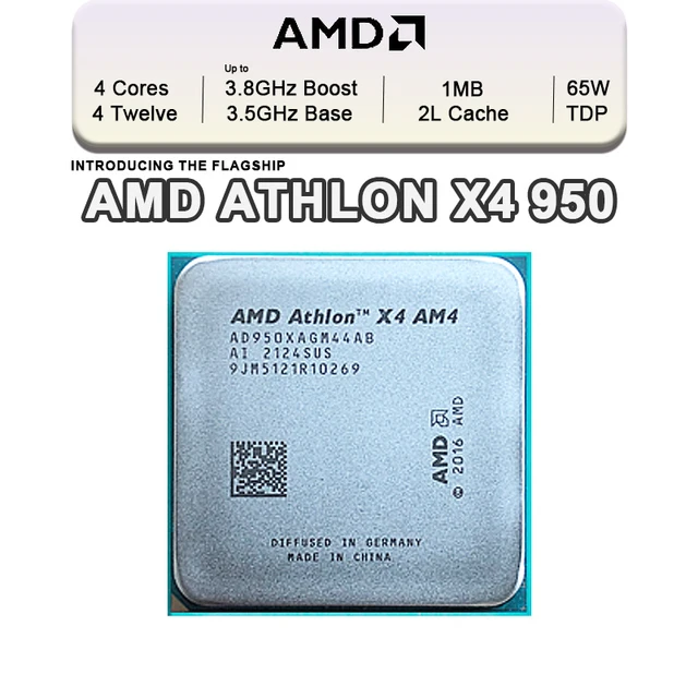 Shrug shoulders Just overflowing Dial AMD Athlon X4 950 NEW 3.5 GHz Quad-Core Quad-Thread L2=2M 65W AD950XAGM44AB  Socket AM4 - AliExpress
