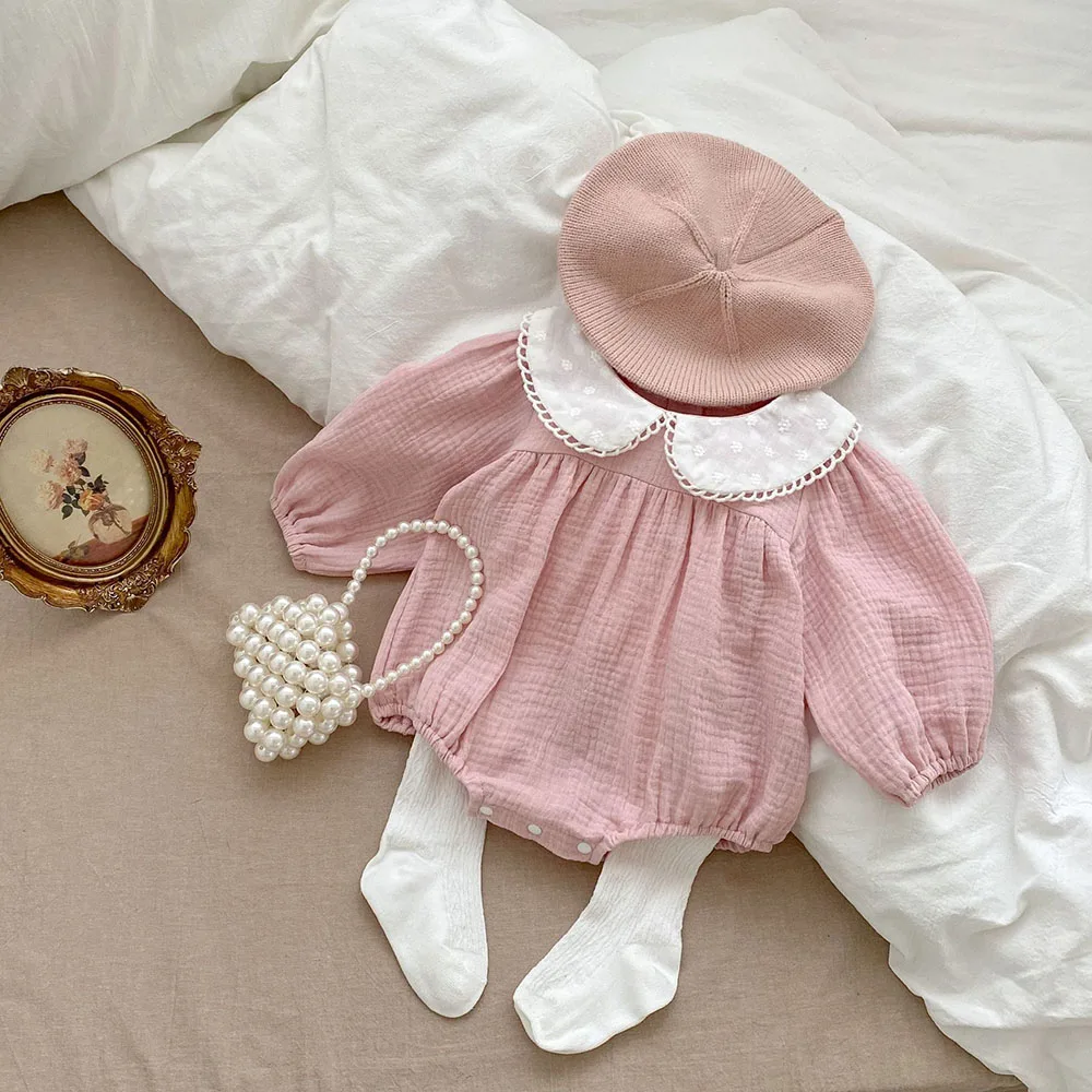 Baby Girls Linen Romper Autumn Outwear