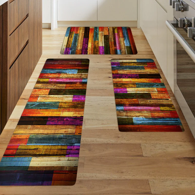 Multicolor Board Print Kitchen Mat Carpet Floor Mat Durable Home