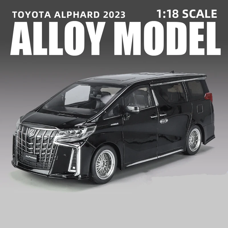 Large Size 1/18 Toyota Alphard MPV Alloy Car Model Diecast Metal