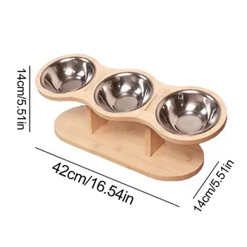 Tilted Raised Cat Food Bowls Pet Food And Water Bowls Feeder Set Elevated Puppy Bowls For Small Dogs Raised Cat Bowls With Non 6