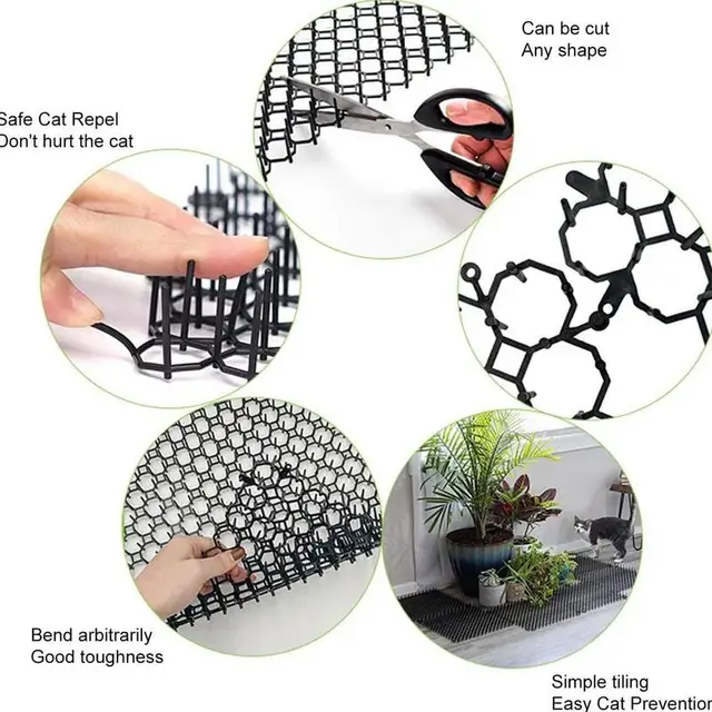Macska Tüskék 12 Pack Cat Elretterrenták Mat Elrettentő Anyagok Ásás Kutyákhoz Macskapriasztrák Beltéri Bútorok Háziállat -Elrontó Szőnyegek Szőnyeg - Image 4