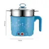 Electric Pots Household Portable Multipurpose Mini Ramen Cooker Noodles Cooker Mini Pot for Shabu Shabu Dumpling Fry Ramen Eggs 6