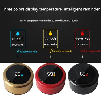 Smart thermal bottle Stainless Steel Thermos Water Bottle for children Vacuum Flasks keeps cold insulation cup for tea 2