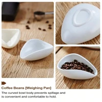 Leeseph Coffee Beans Dosing Cup, Pure White Ceramic Tea&Coffee Beans Vessel, Ceramic Dosing Vessel fit Coffee or Tea, Best Gift 4