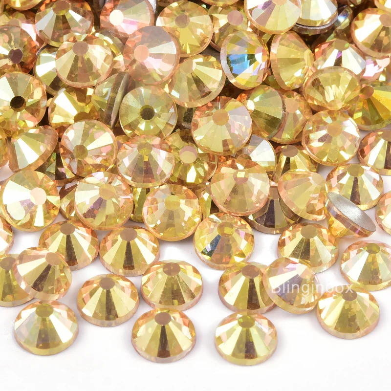 Bulk Wholesale Sunshine Non Hotfix Rhinestones Flatback Diamond стразы Glitter Glass Nail Art Crystals for Nails Wedding Dress 2