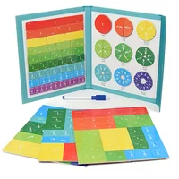Children Magnetic Fraction Learning Math Toys Wooden Fraction Book Set Parish Teaching Aids Arithmetic Learning Educational Toys 1