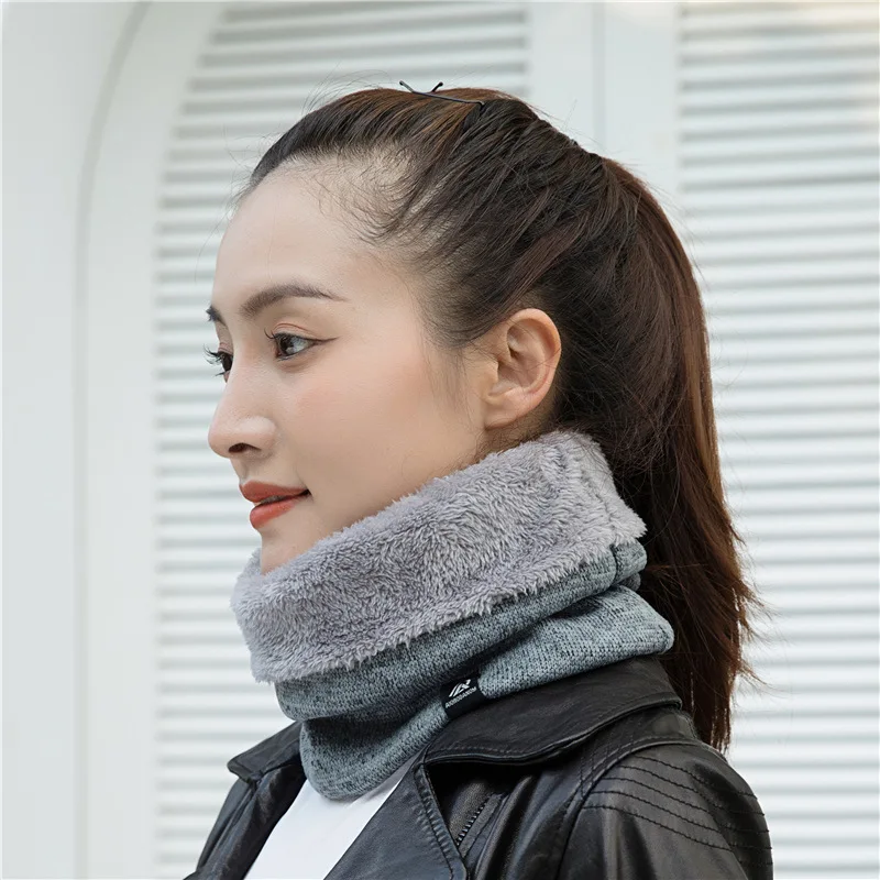 3 En 1 Femme Hiver Bonnet écharpe Gant En Peluche Douce Chapeau D