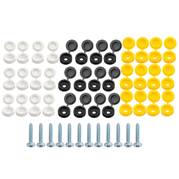 

Car License Plate Screw Cap Set For Car Number Plate Decoration Car License Plate Accessories Fixed Secure Clip Car Replacement