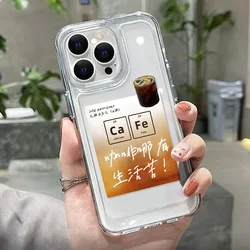 Retro Transparent Coffee Latte Label Phone Case Cover - iPhone 11 (01TB16)