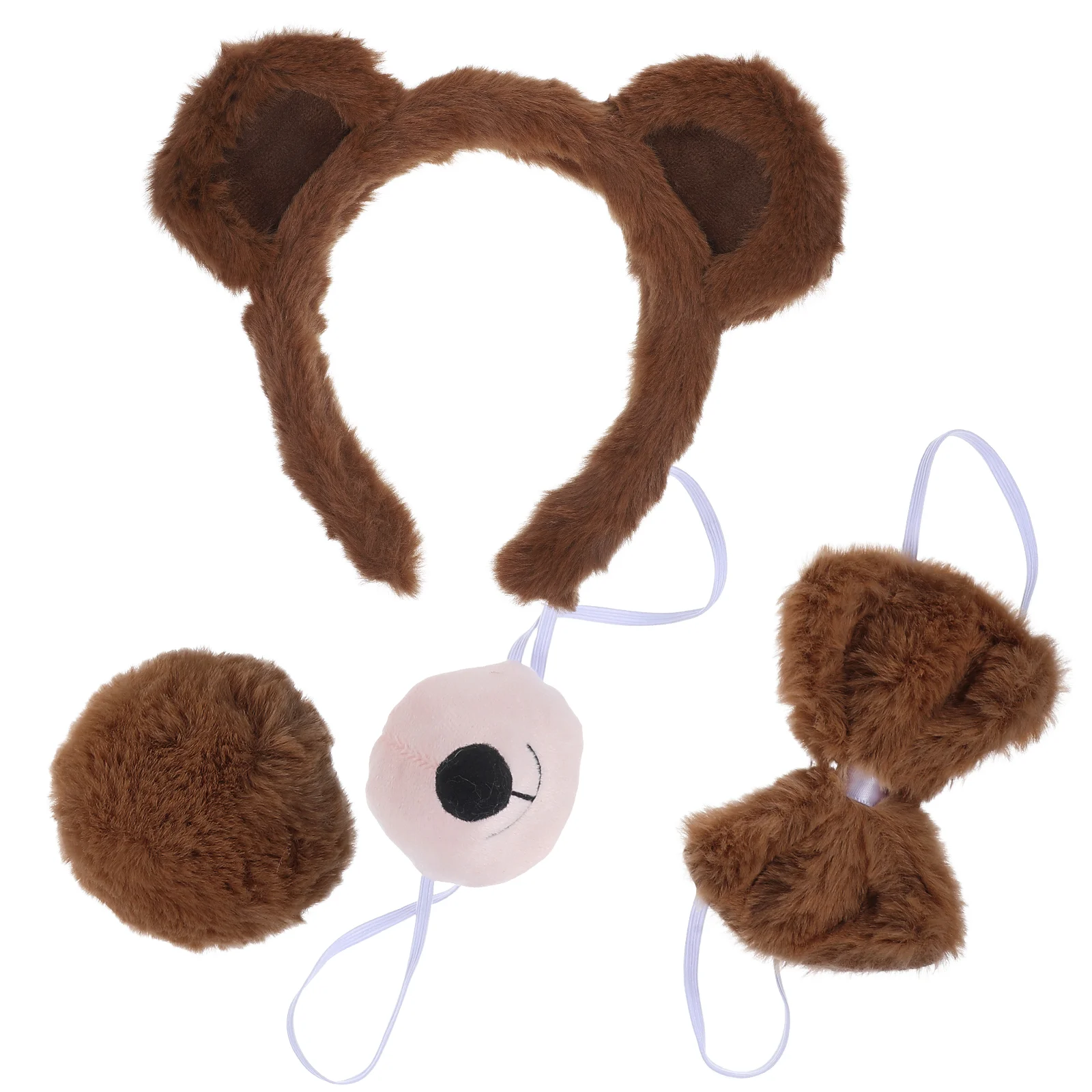 Bear Headband Decorative Bowtie Cosplay Animal Costume Girl Tail Fake Nose Plastic Ornament Bows