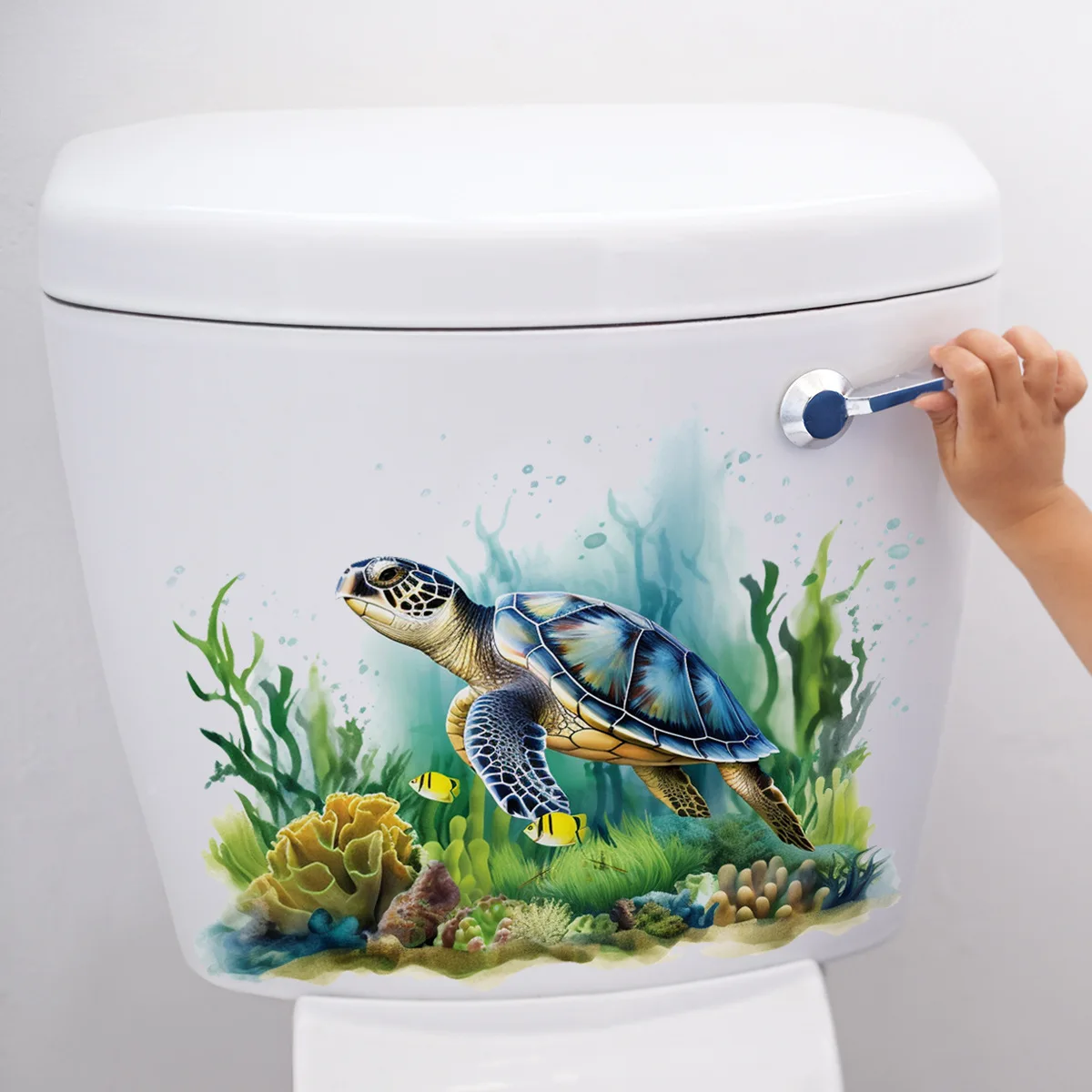 Toilet Sticker Bathroom Wall Sticker Sea Turtles WC Self Adhesive Mural Stickers Home Decoration Decals Christmas toilet wall stickers toilet stickers turtle wall stickers vinyl stickers