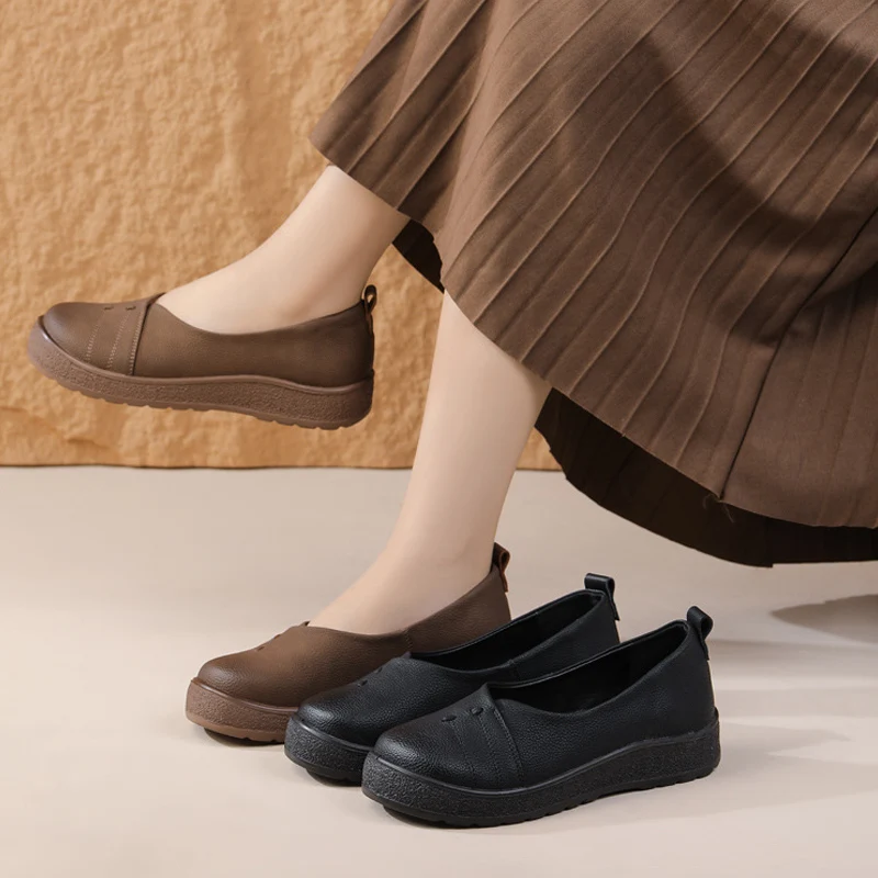 Retro Platform Loafers Women 1