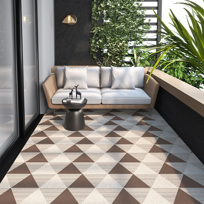 Reeple Tappeto da esterno impermeabile, 2,7 x 3,7 m, reversibile, per patio, camper e campeggio, tappeto in paglia di plastica, per esterni e interni, moderno, per balcone, picnic, spiaggia, terrazza