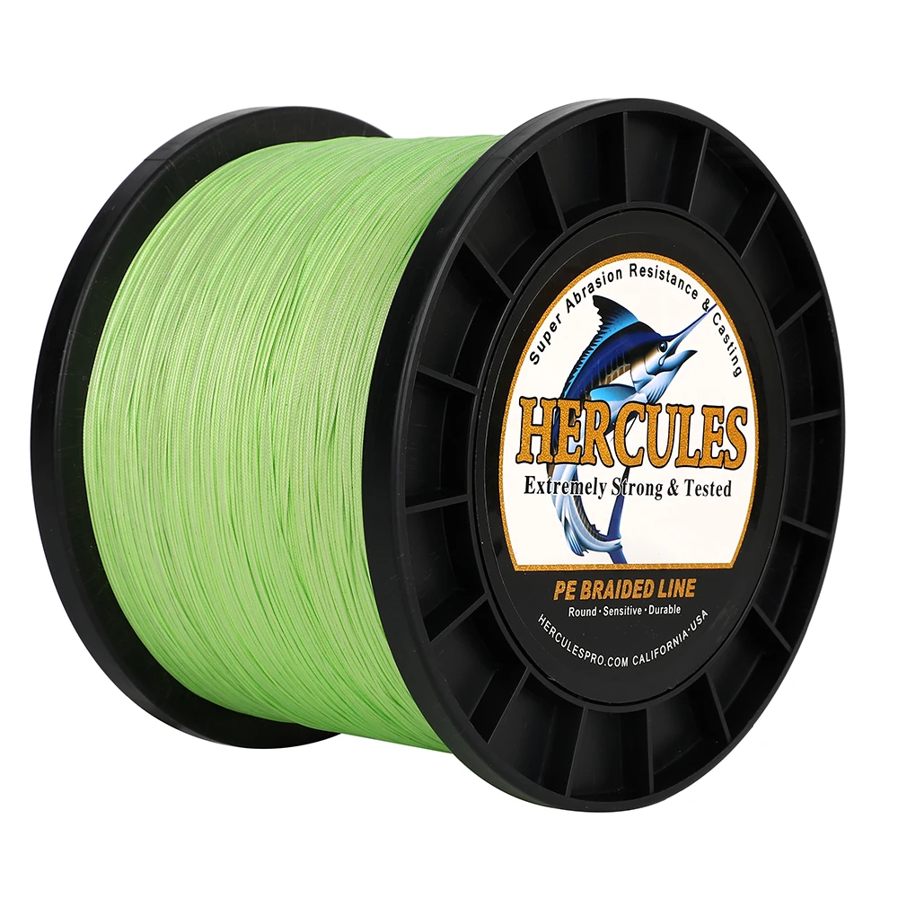 Hercules Fishing Line 12 Strands 100M-2000M Braid Fishingline Fluorescent  Green 10 to 420LB Super Pe Tresse Peche Saltwater - AliExpress