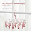 Clips Folding Clothes dryer Hanger Children Adults Clothes Dryer Windproof Socks Underwear Plastic Drying Rack Organizer 1