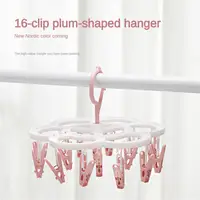 Clips Folding Clothes dryer Hanger Children Adults Clothes Dryer Windproof Socks Underwear Plastic Drying Rack Organizer 1