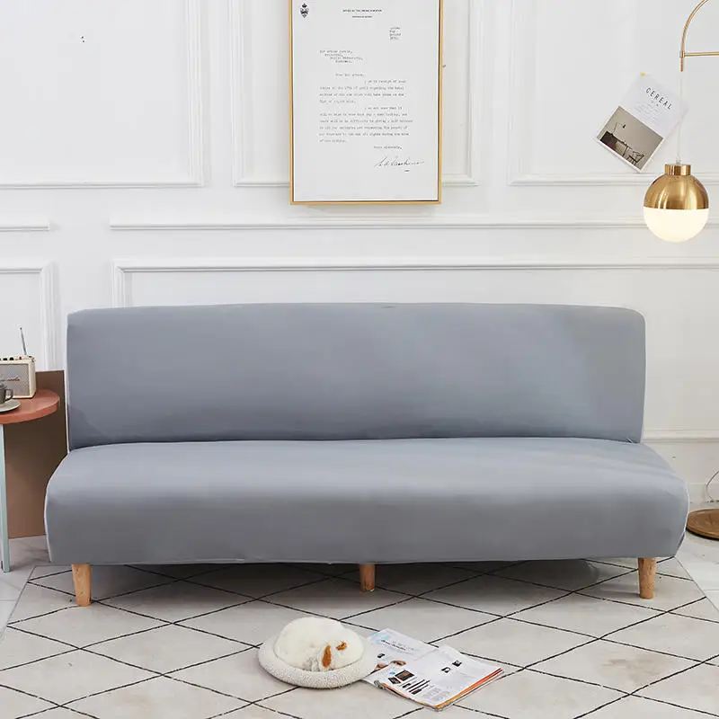 Living Room Bedroom Universal Armless All-inclusive Sofa Cover Solid Color Elastic Bed Home Non Slip Towel |