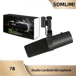 SOM Professional Cardioid Dynamic 7B Microphone Studio Selectable Frequency Response Mic for Live Vocals Recording Performance
