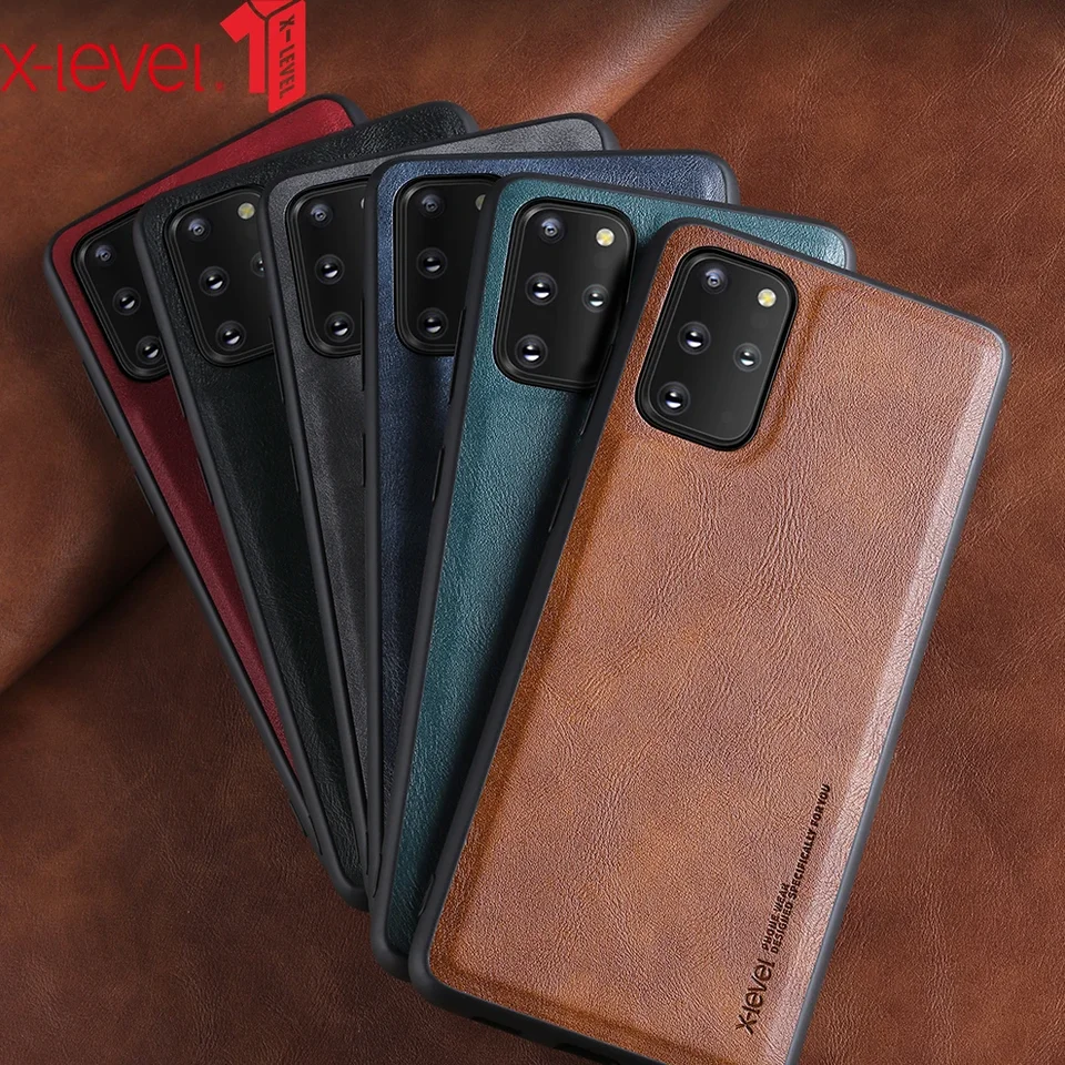 For Samsung Galaxy S20 Plus Case X-Level Retro Leather Soft