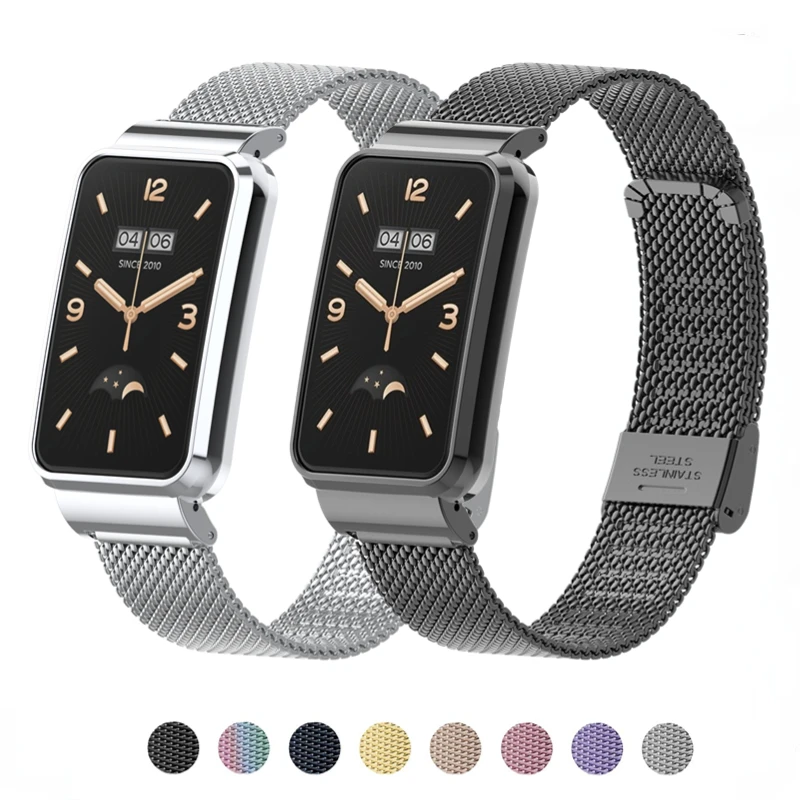 

Milanese Strap+Metal Case For Xiaomi Mi band 7 Pro Stainless Steel Bracelet Replacement Wristband Strap For Mi band 7 pro Correa