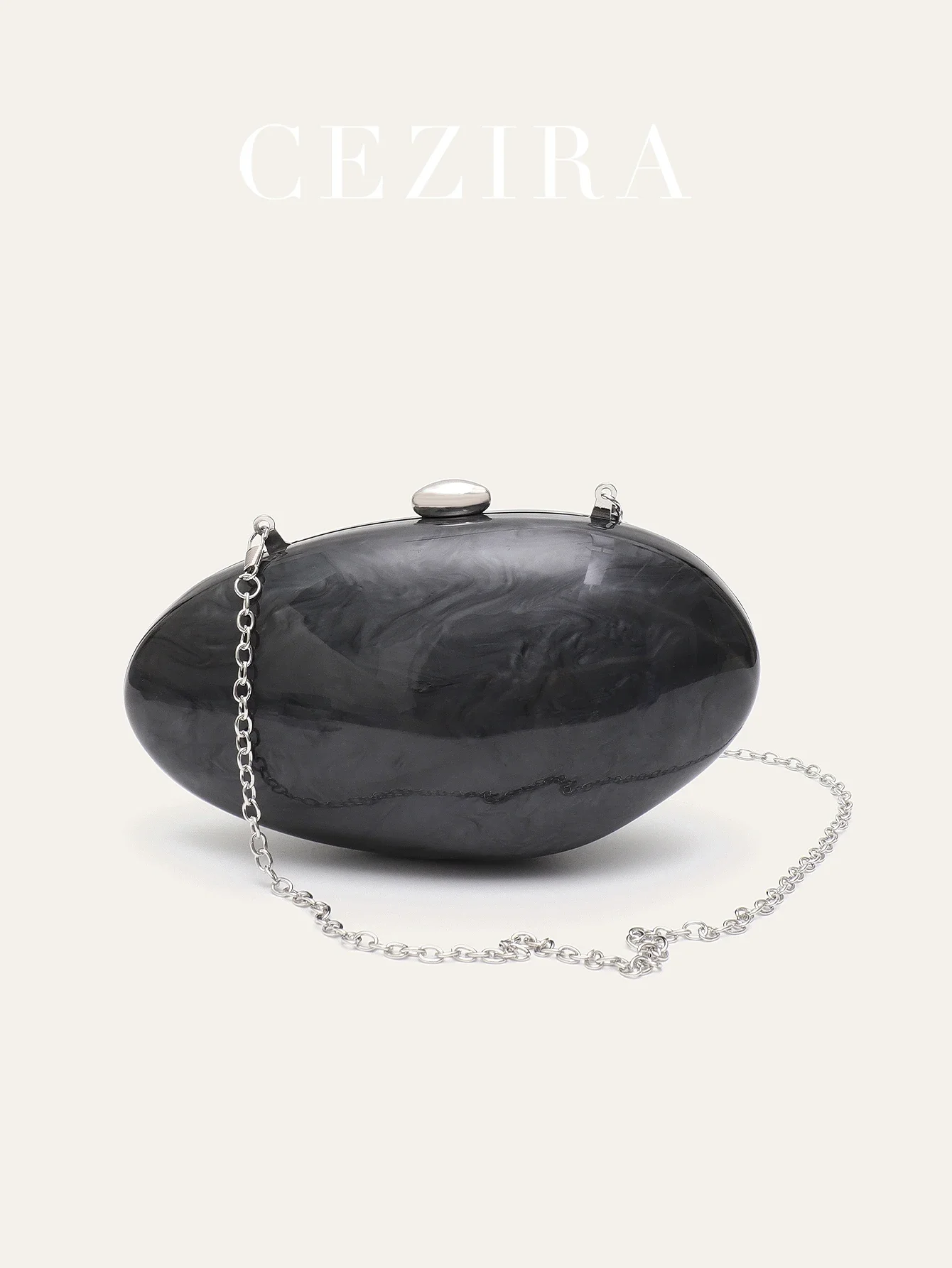 أزياء المرأة براقة أنيقة الجدة شل على شكل مخلب بلو...