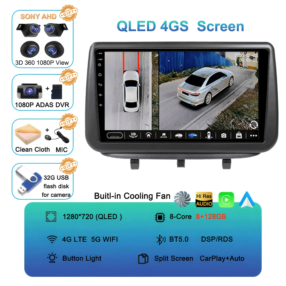 8G 128G DVR 360