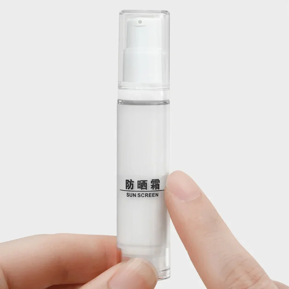 5ml 10ml Clear Airless Cosmetic Cream Pump Bottle Travel Size Dispenser Makeup Container for Cream Gel Lotion Refillable