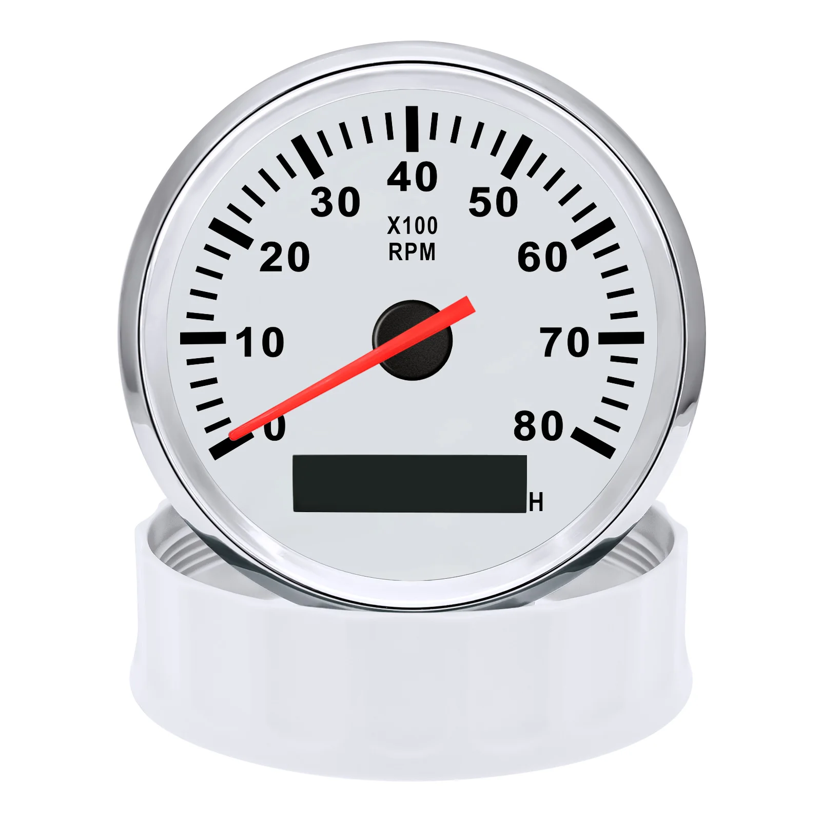 85MM Drehzahlmesser 3000/4000/6000 U/min Tachometer mit Betriebsstundenzähler und Drehzahlmesser, rote Hintergrundbeleuchtung für Auto, Boot, Dieselmotor – Detail 13