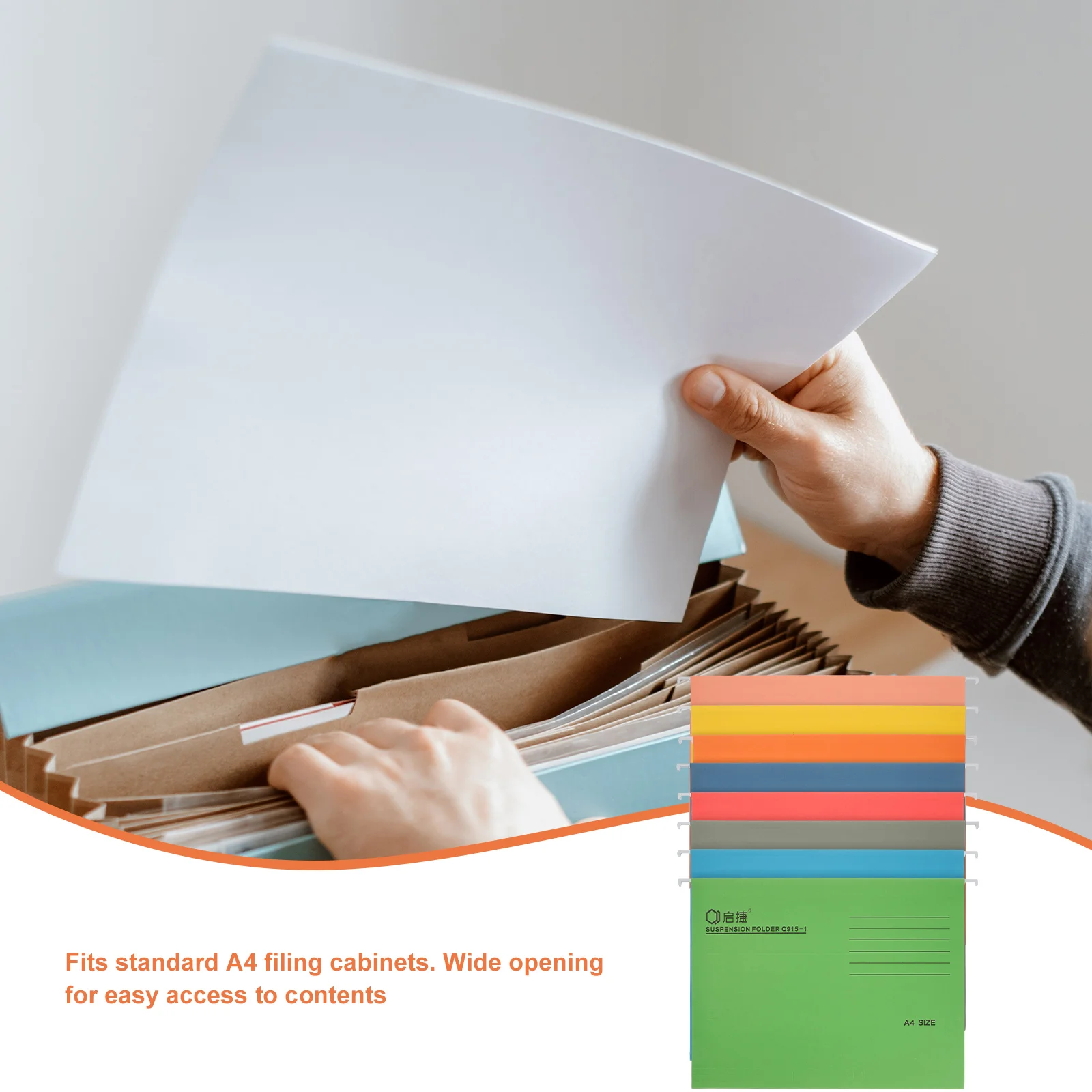 8 PCS Wall Mount File Holder Folder Document Stand Office Supplies Documents Organizer Cabinets