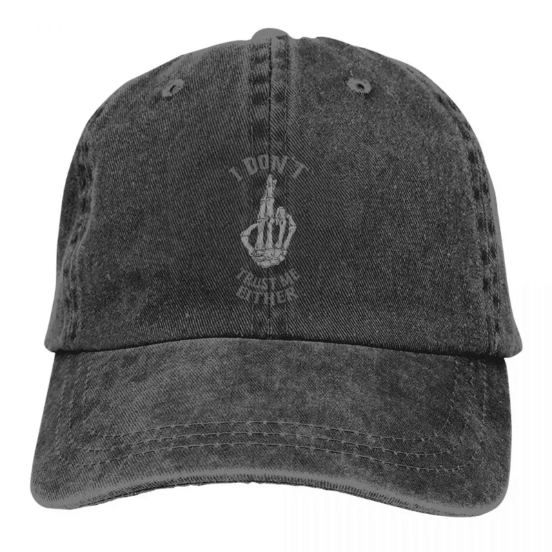 

Washed Men's Baseball Cap Retro Movie Trucker Snapback Caps Dad Hat Grim Fandango Adventure Game Golf Hats