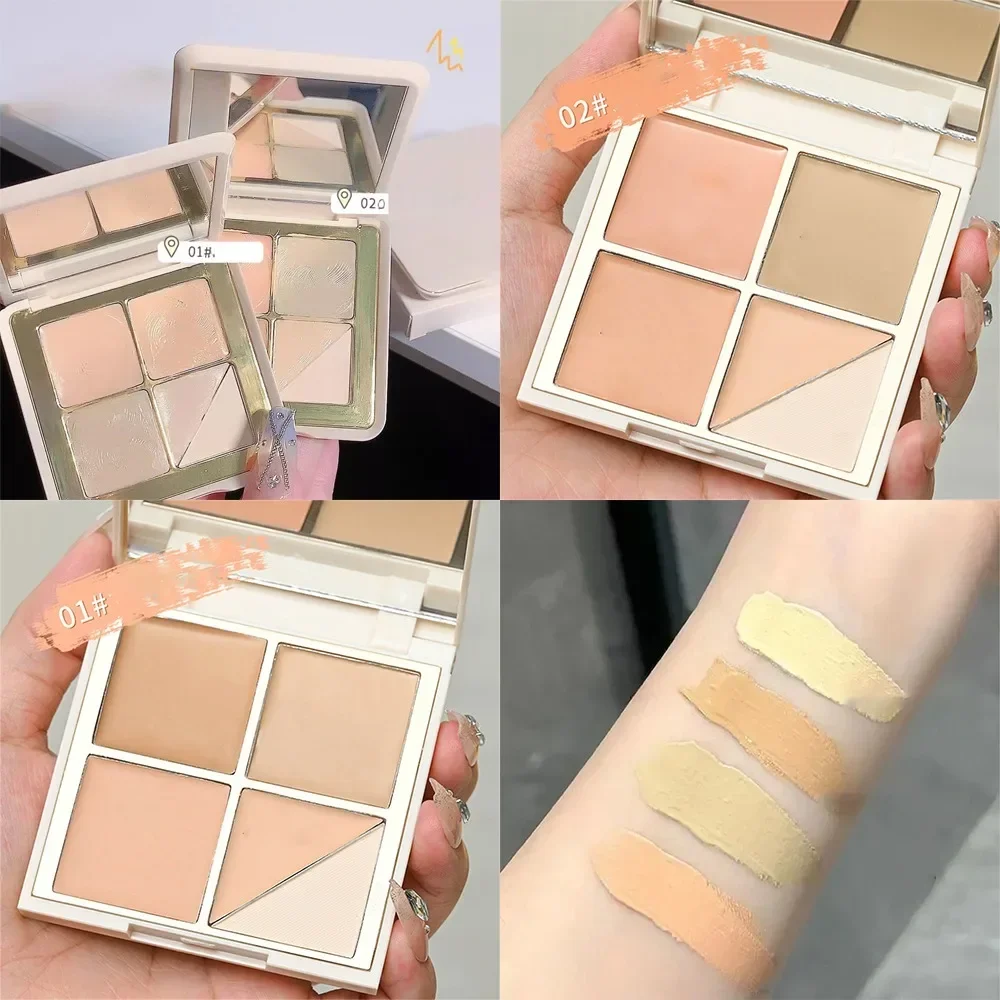 Multifunction Concealer Palette Clay Texture Covers Acne Marks Dark Circles 5 Colors Face Makeup Lasting Brighten Full Coverage 4