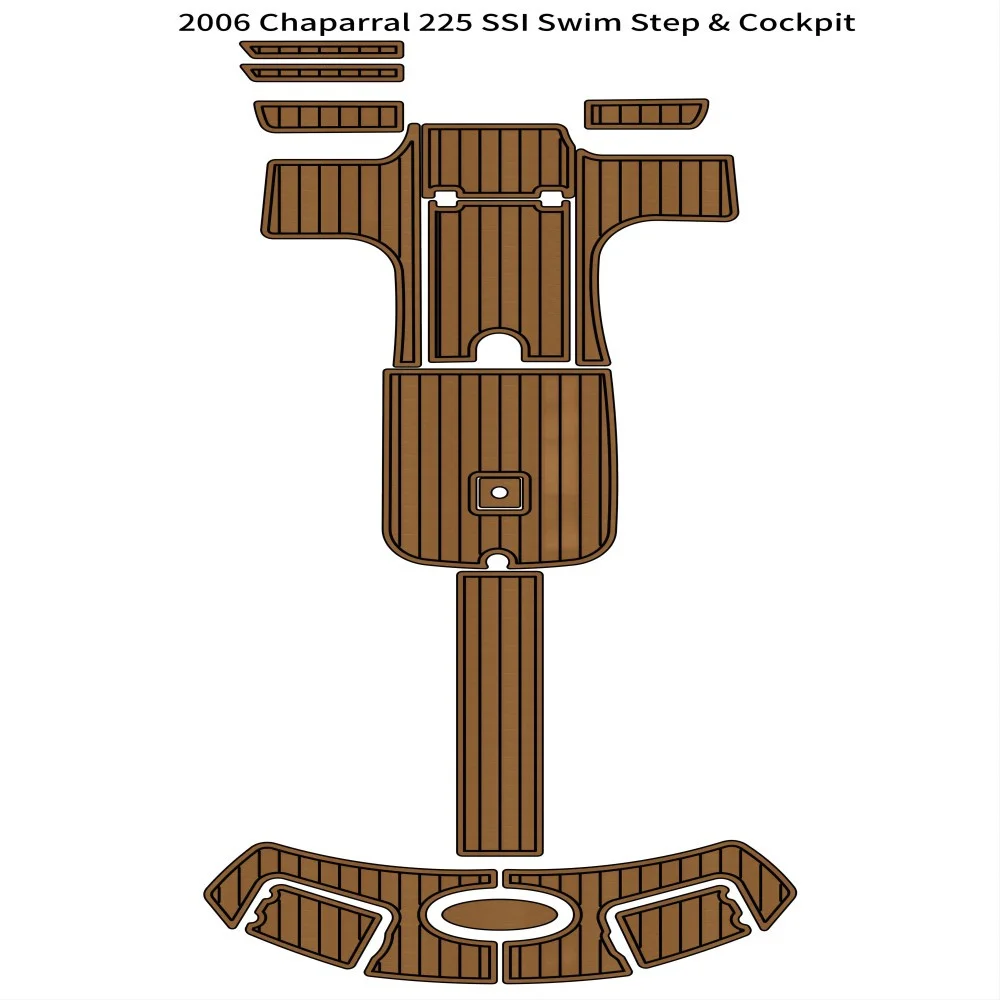 

Quality 2006 Chaparral 225 SSI Swim Step Platform Cockpit Boat EVA Teak Deck Floor Pad