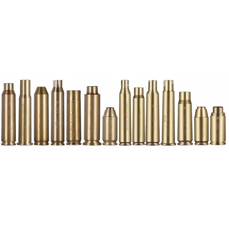 .223 .308 9MM Red Laser Bore Sight Brass Boresight 12GA Cartridge Sighter For Scope Adjustment Without battery