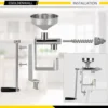 Manual Oil Press Machine Household Seed Oil Press Extractor Peanut Nuts Oil Expeller for Physical Press and Continuous Expelling 4