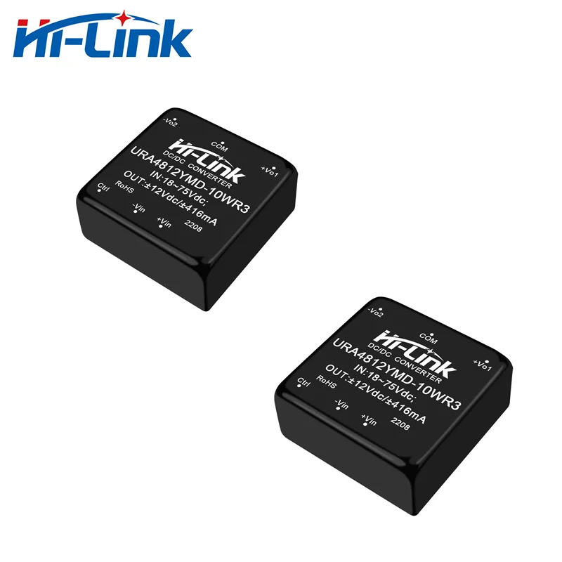 Hi-Link In stock DC-DC Isolated 48V to &plusmn;12V &plusmn;416mA 10W Dual Output Converter URA4812YMD-10WR3 Step Down Switching Power Supply
