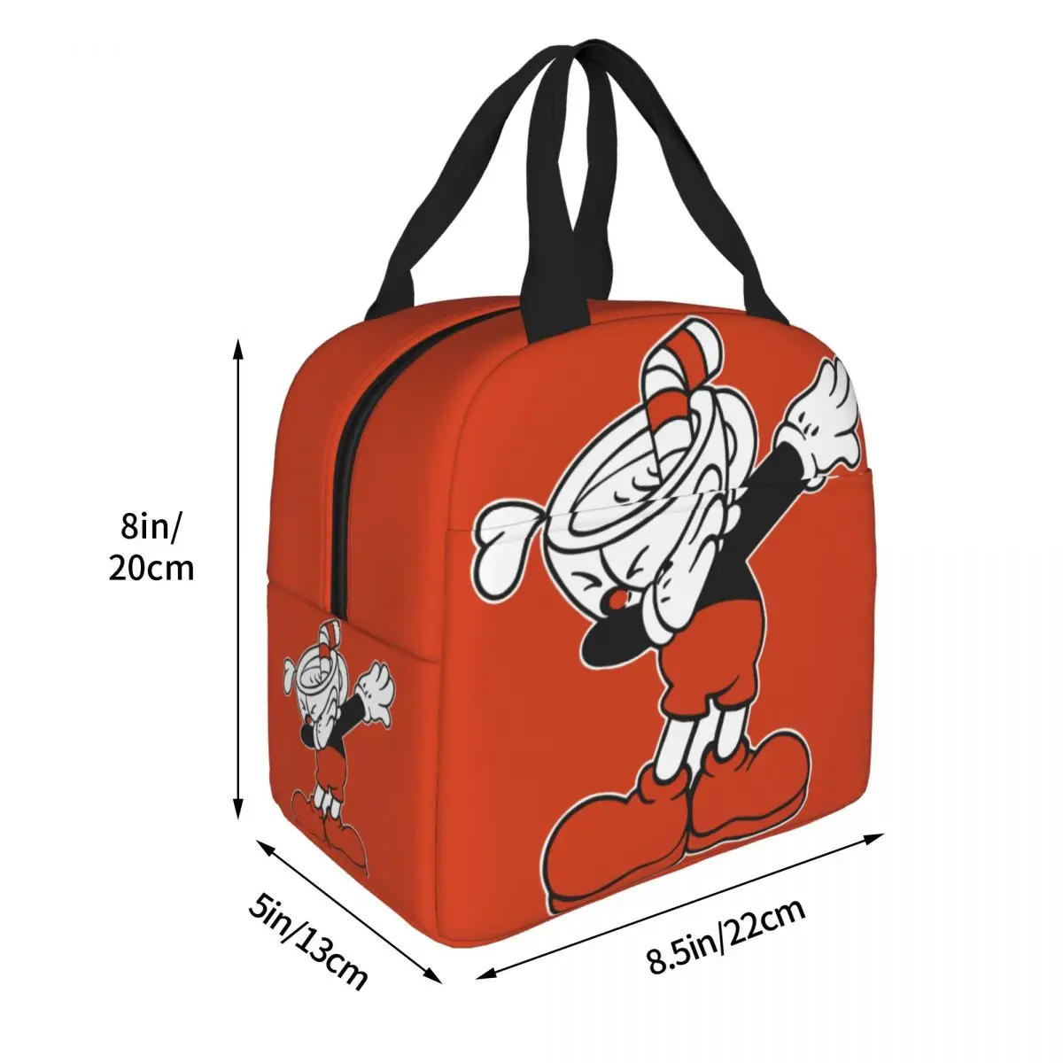 The Cuphead Still Life Cup Insulated Lunch Bag Thermal Bag Reusable Game Anime Large Tote Lunch Box Food Storage Bags Picnic