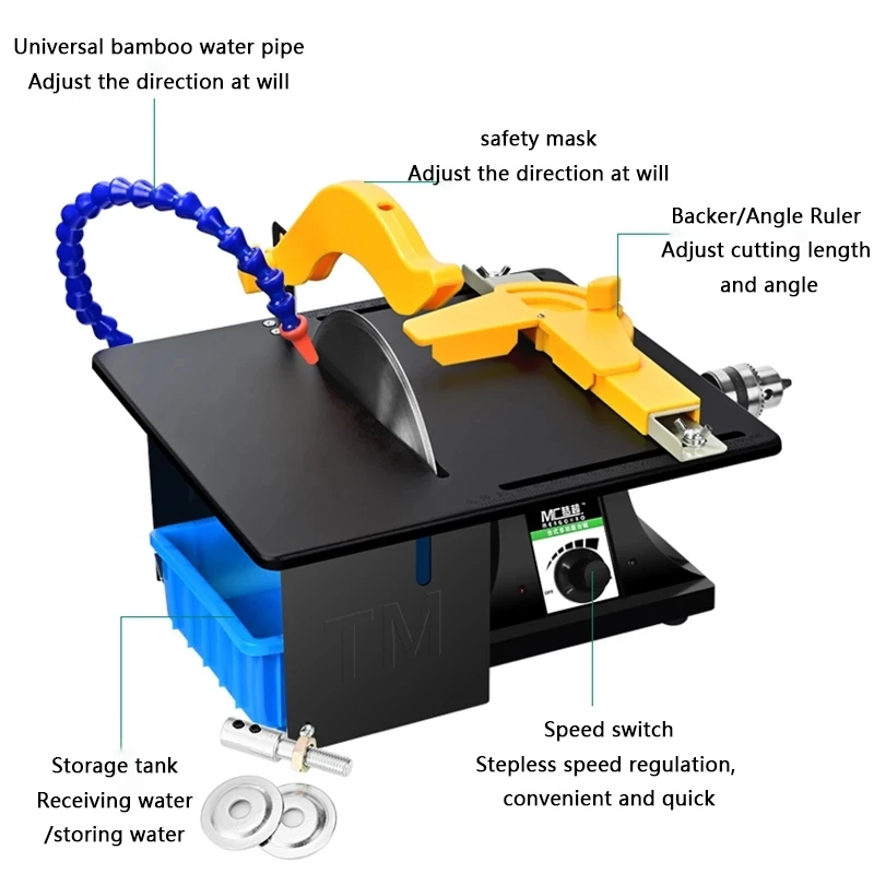 220V Multifunction Grinding Polishing Machine Mini Table Saw Stone Polisher Jade Engraving Machine Portable Jade Cutting
