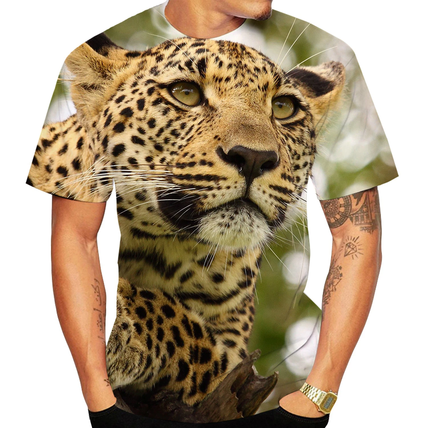 

Fashion Animal T-Shirt 3d Print Cheetah Cool T-Shirt For Men Women Casual Summer Sports Tops Tee