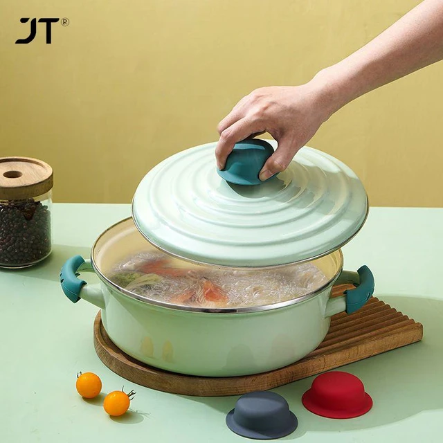 1 pièce Couvercle de poignée de casserole en silicone résistant à la  chaleur, Mode en ligne