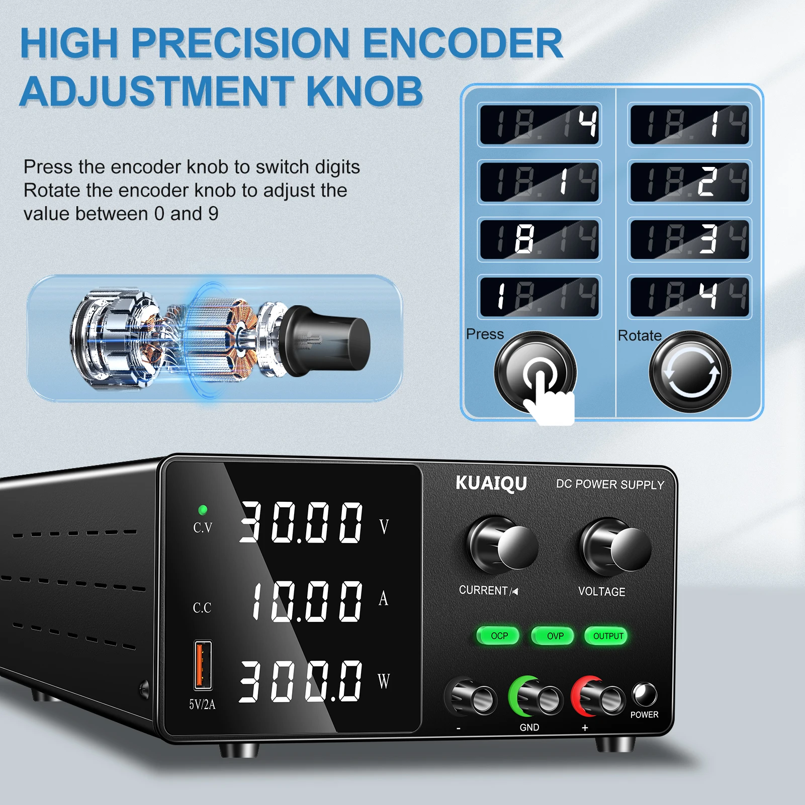 30V 10A 300W 랩 벤치 DC 전원 공급 장치 OCP OVP 출력 전압 안정기 0-60V 0-160V 조절 가능 스위칭 소스 휴대폰 수리