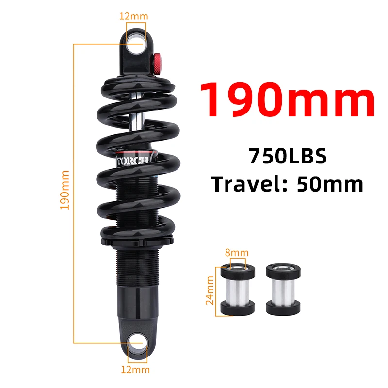 Dnm Dv-22ar Bicycle Shock Absorber 190mm 200mm Damping