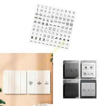 Etichette adesive per interruttori della luce da 100 pezzi Etichette adesive per interruttori a pannello per casa D7WE