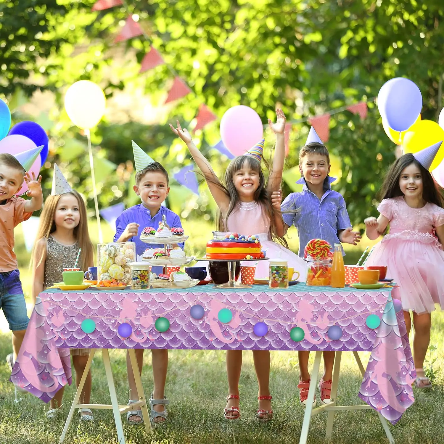 Nappe de Table jetable en plastique, pour fête prénatale, anniversaire,  mariage, enterrement de vie de jeune fille - AliExpress