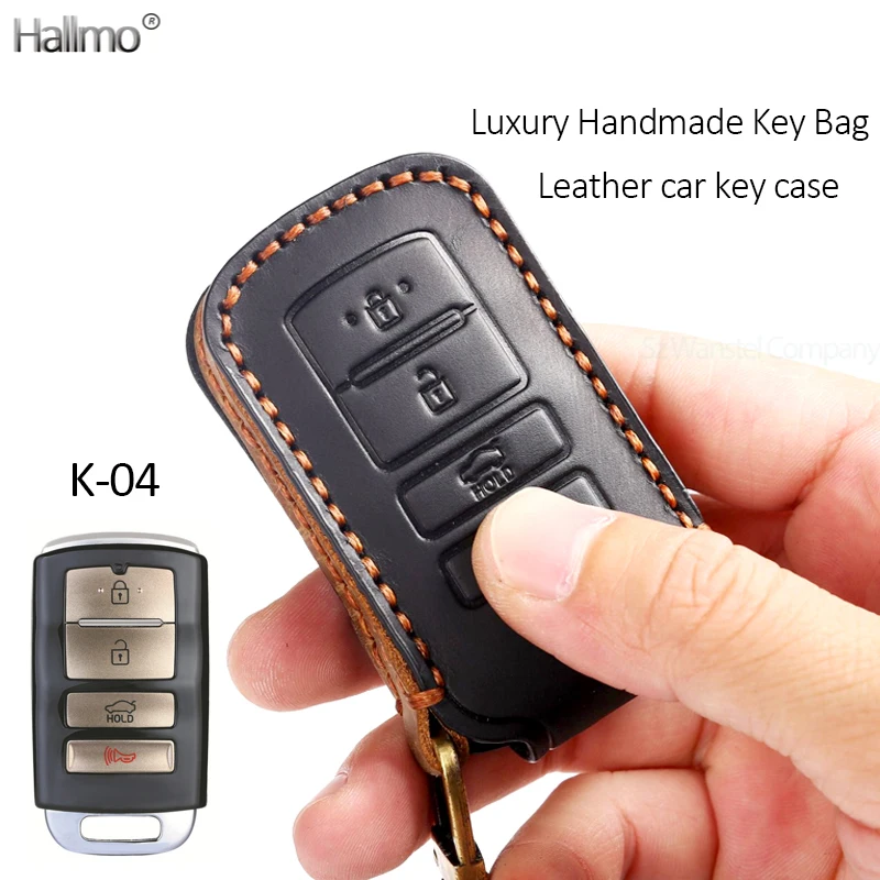 

Hallmo Leather Car Key Case Cover Bag for Kia Cadenza Sorento K4 K04 K-04 K-4 K900 K9 New K7 L576 2014 2015 2016 2017 2018 2019